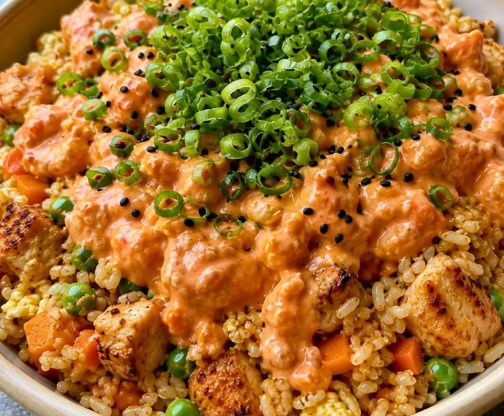 Easy Bang Bang Chicken Fried Rice