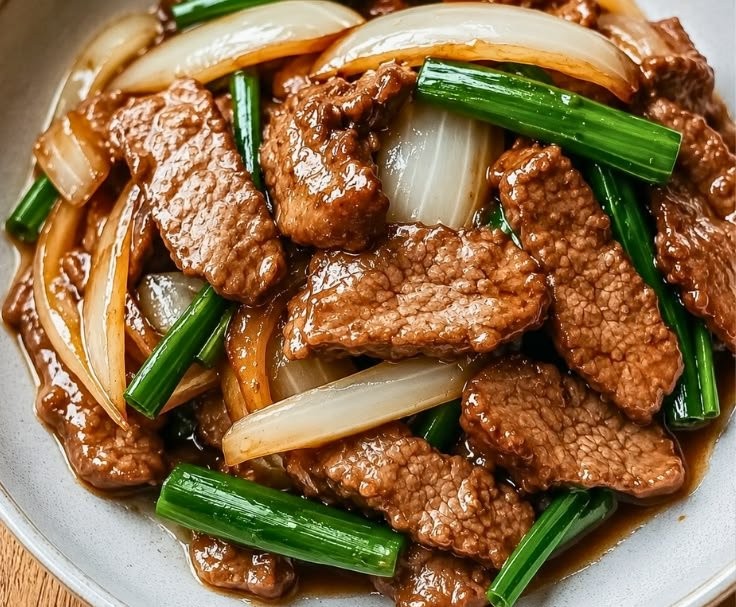 Easy Chinese Beef Onion Stir Fry