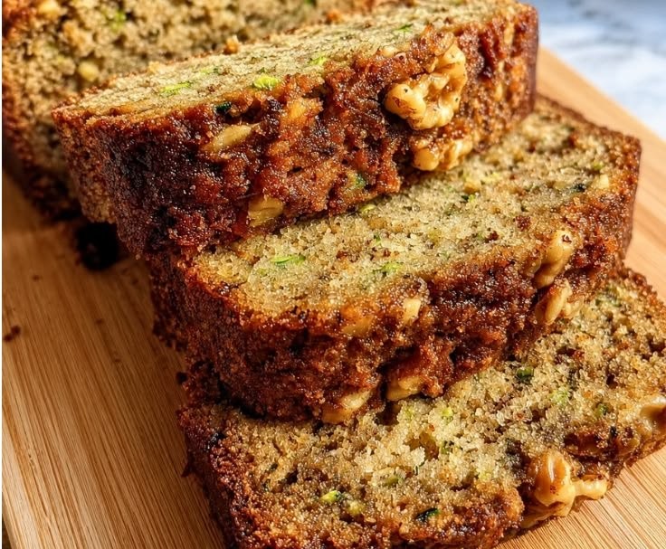 Easy Moist Zucchini Walnut Bread
