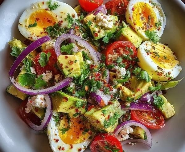 Workout Egg Avocado Salad