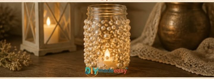 Pearl Mason Jar Lantern
