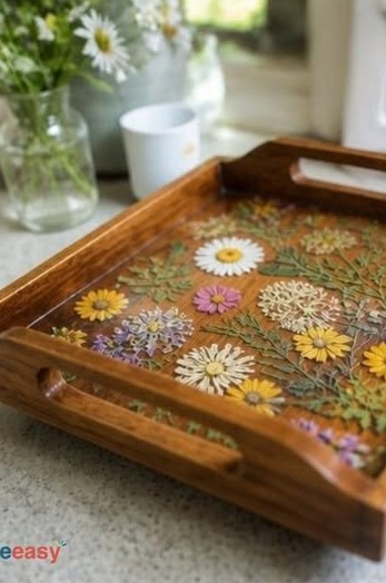 Floral Serving Tray
