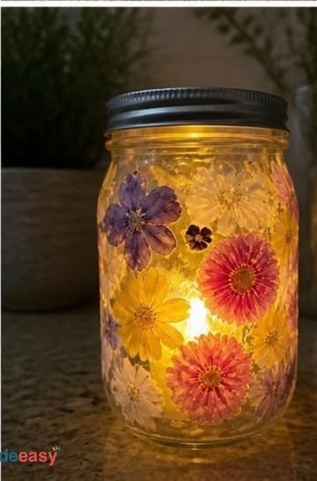Pressed Flower Lantern