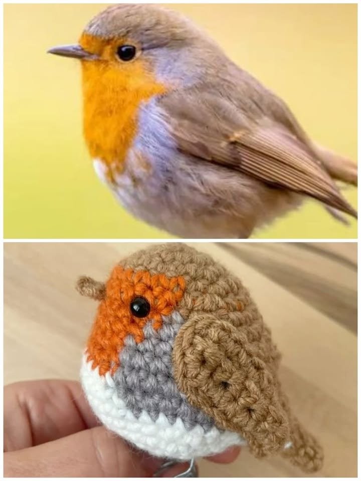 Amigurumi European Robin