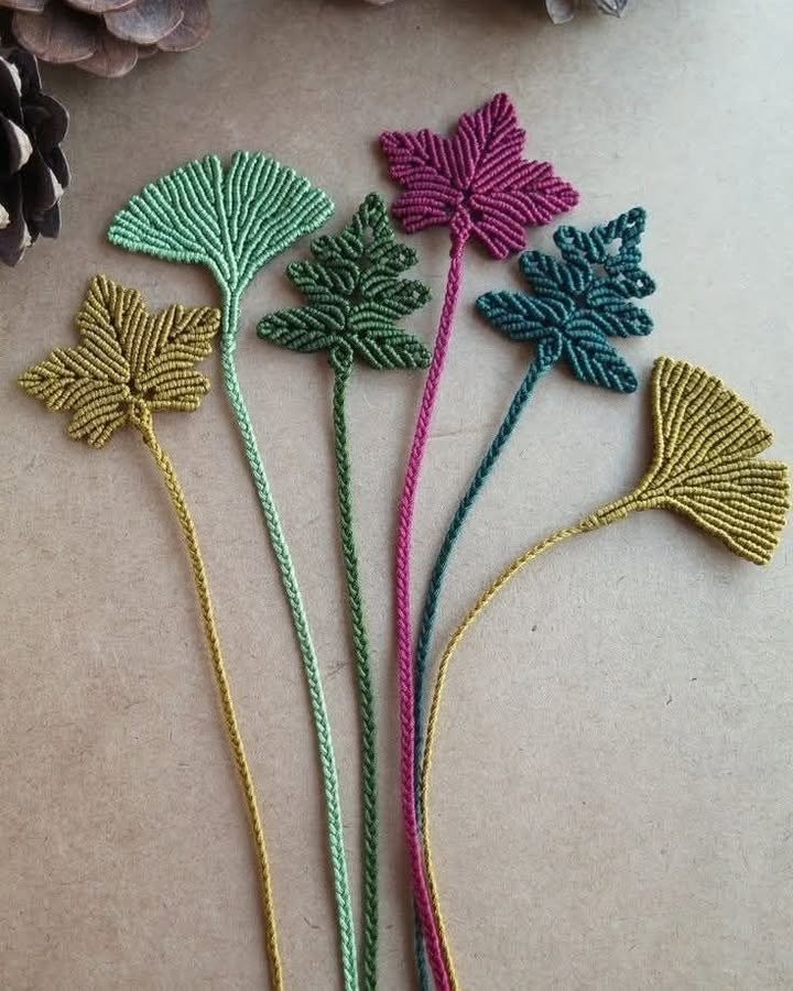 Macramé Handmade Leaf Bookmark😍👇