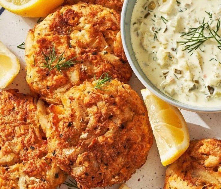 Easy Homemade Crab Cakes Cooked in the Air Fryer 2 Easy Homemade Crab Cakes Cooked in the Air Fryer
