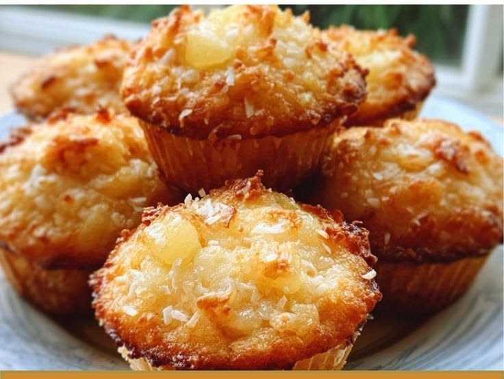 Coconut & Pineapple Cottage Cheese Muffins – Tropical & Protein-Packed