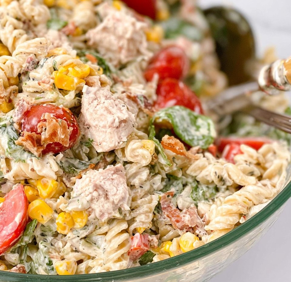 Chicken Bacon Ranch Pasta Salad