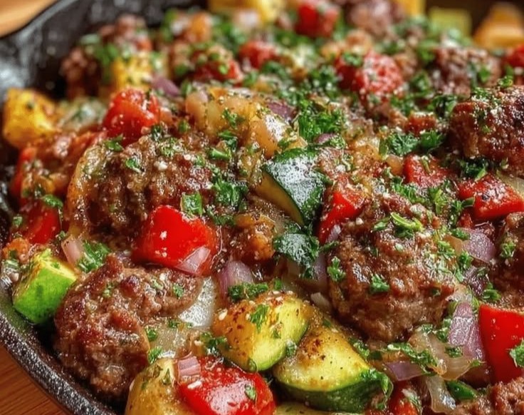 One-Skillet Mediterranean Beef Skillet: 30-Minute Healthy Dinner