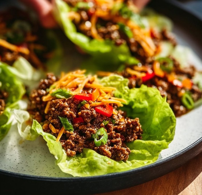 Ground Beef Lettuce Wraps