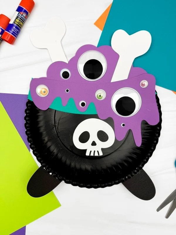 Paper Plate Witches Brew Craft For Kids [Free PDF Template]