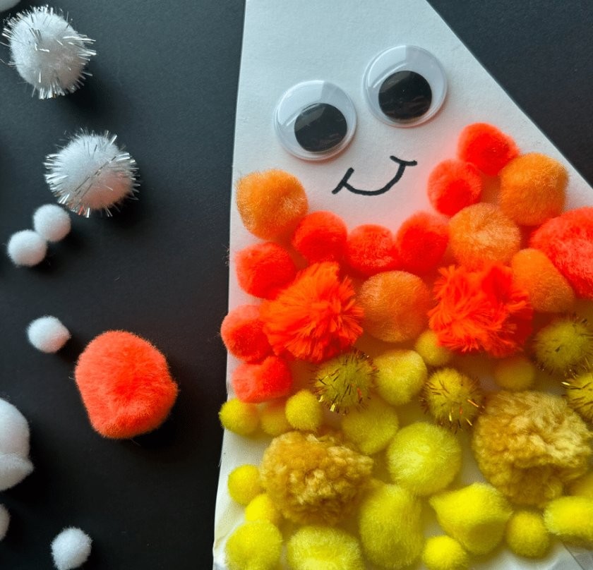 Paper Plate Candy Corn Craft - This Tiny Blue House