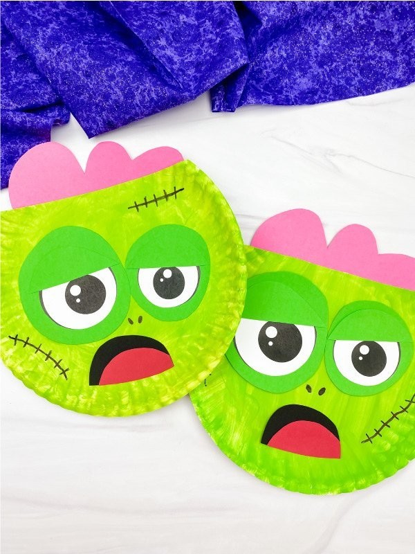 Zombie Paper Plate Craft For Kids [Free Template]