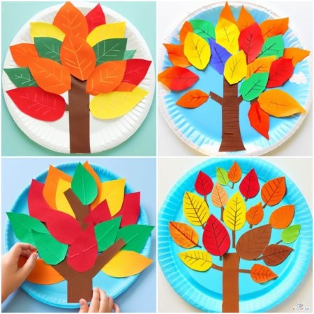 Paper Plate Autumn Tree