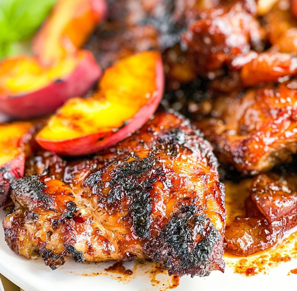 Bourbon Peach BBQ Chicken