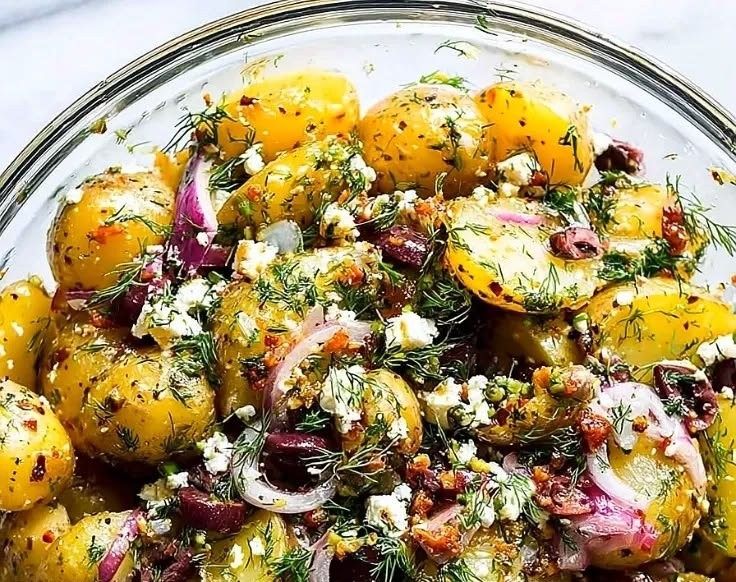 Greek Olive Potato Salad