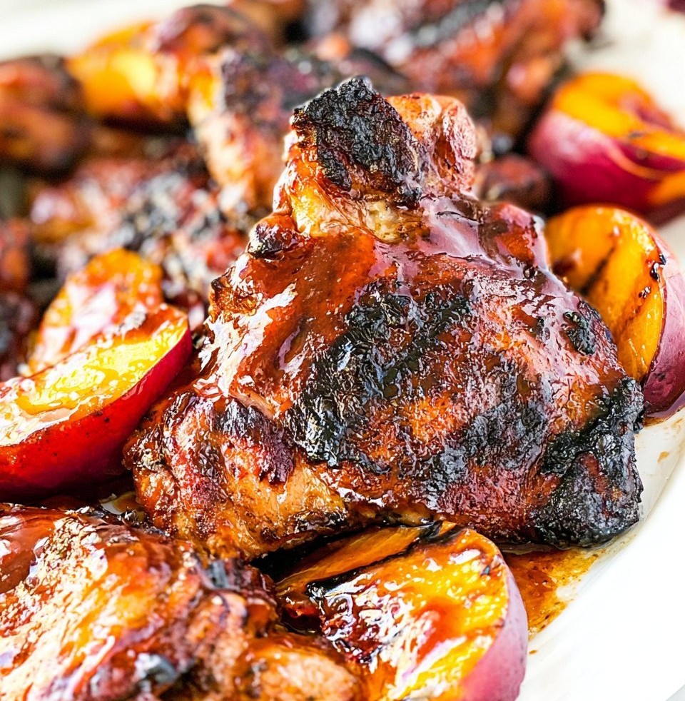 Bourbon Peach BBQ Chicken