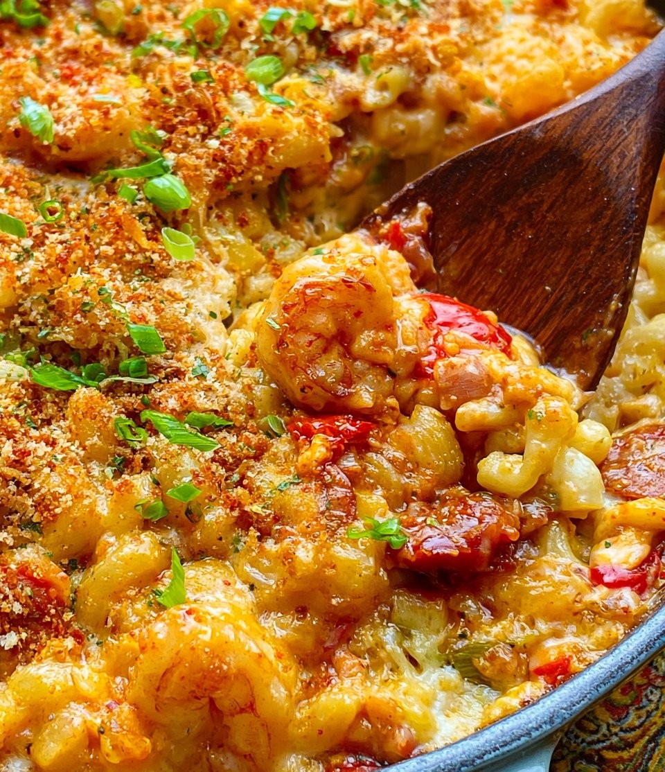 Cajun Shrimp And Sausage Mac And Cheese
