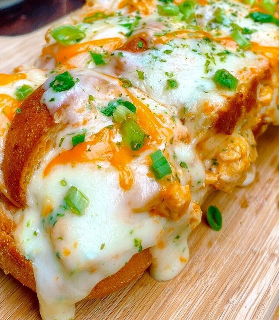 Buffalo Chicken Garlic Bread