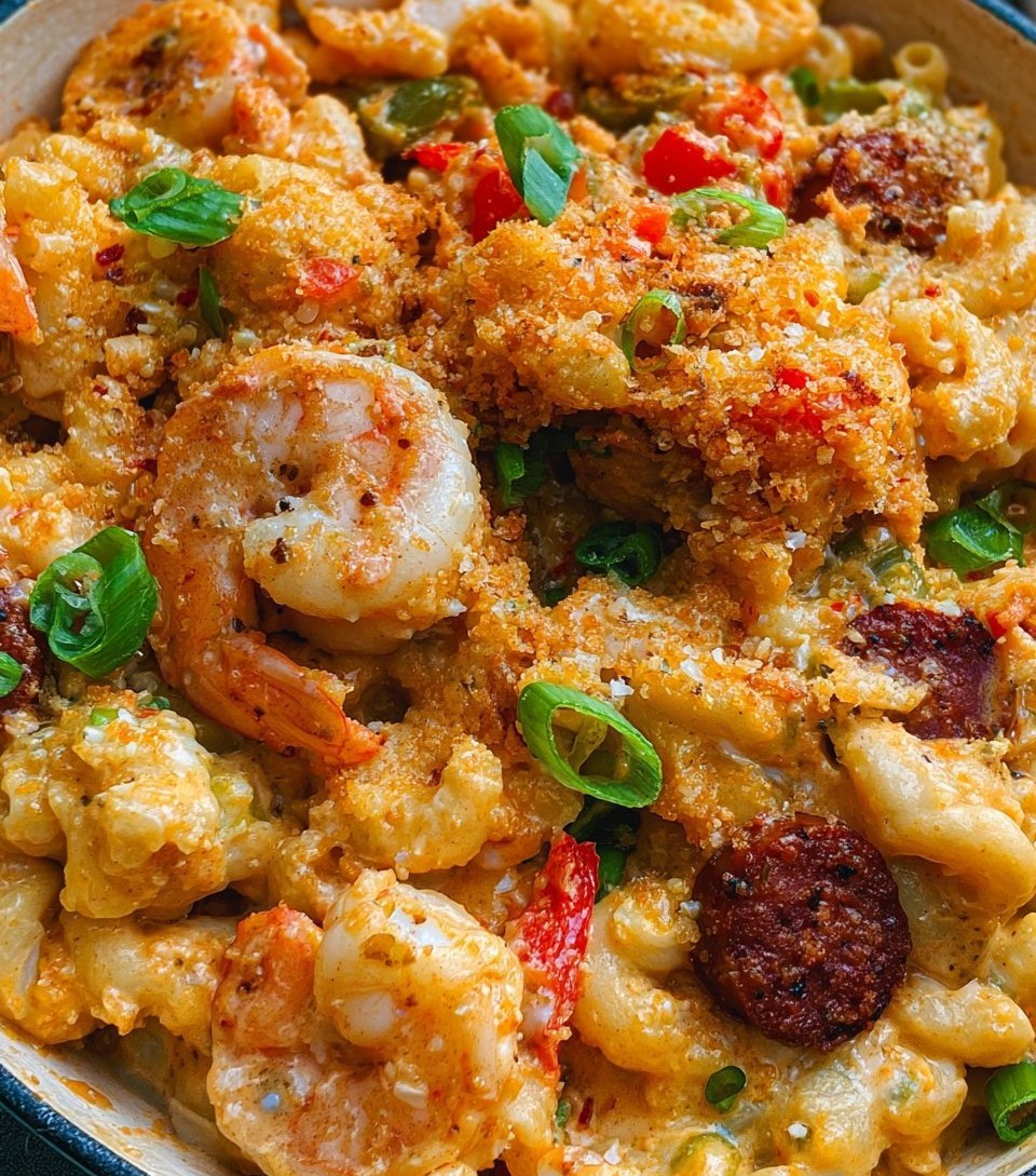 Shrimp and Sausage Mac and Cheese