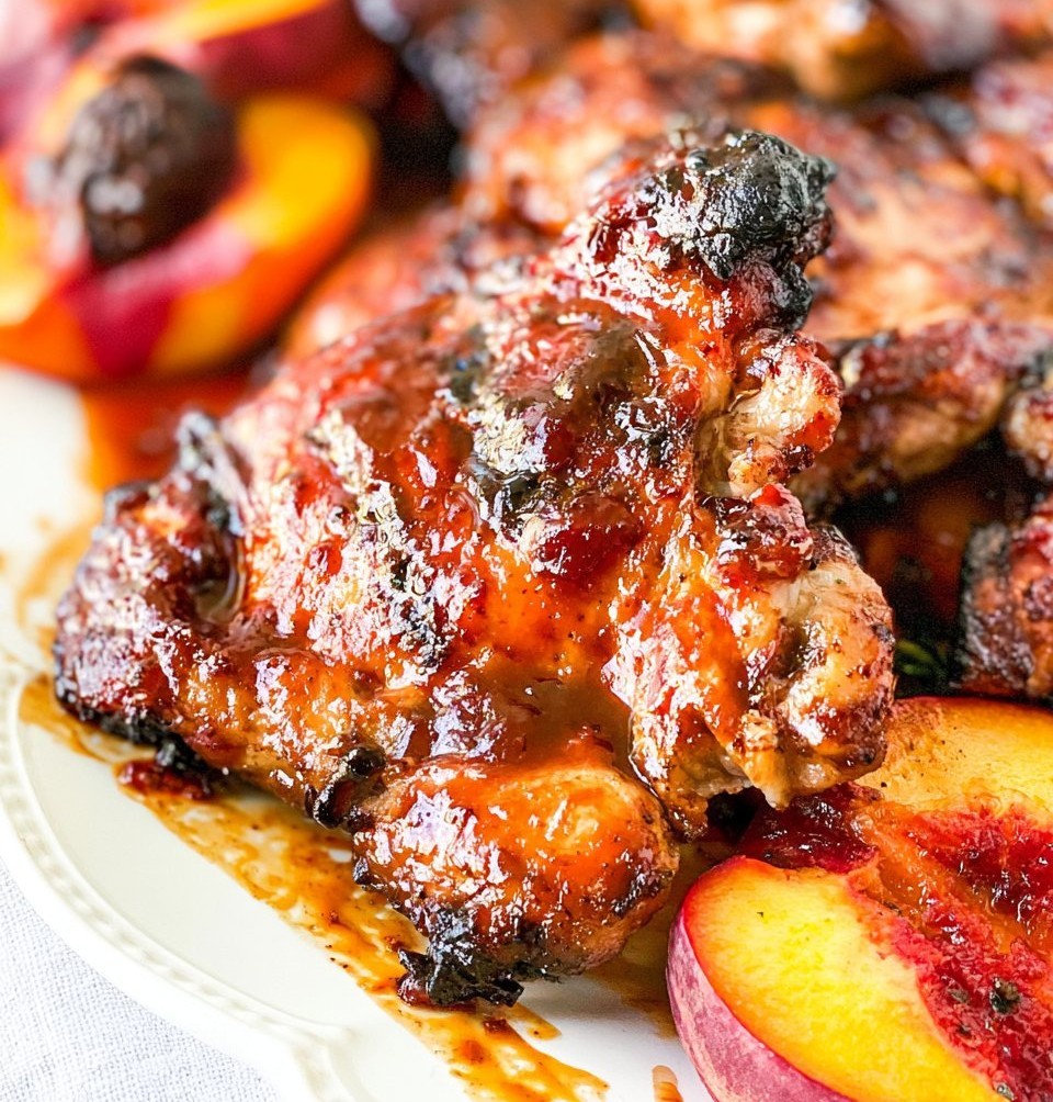 Bourbon Peach BBQ Chicken