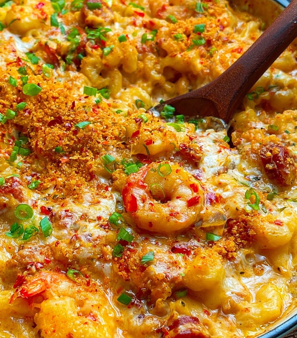 Shrimp and Sausage Mac and Cheese
