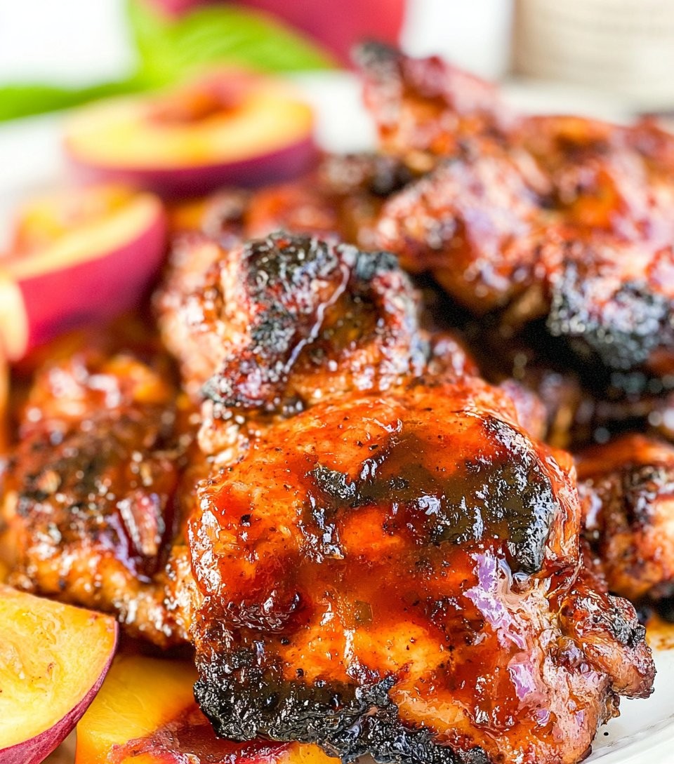 Bourbon Peach BBQ Chicken