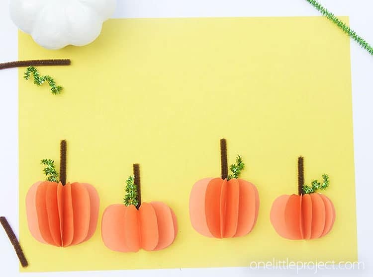 3D Paper Pumpkin Craft