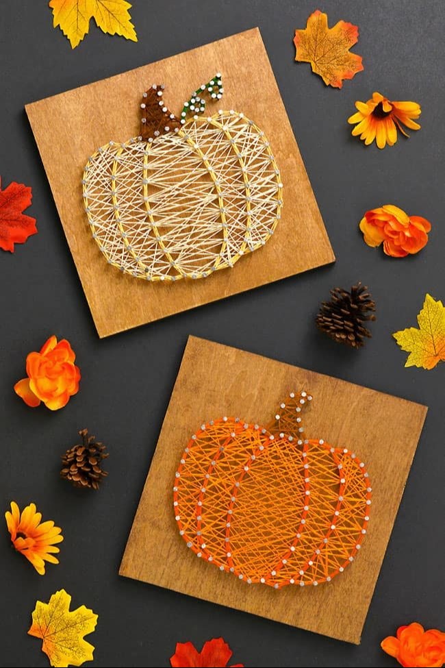DIY Pumpkin String Art