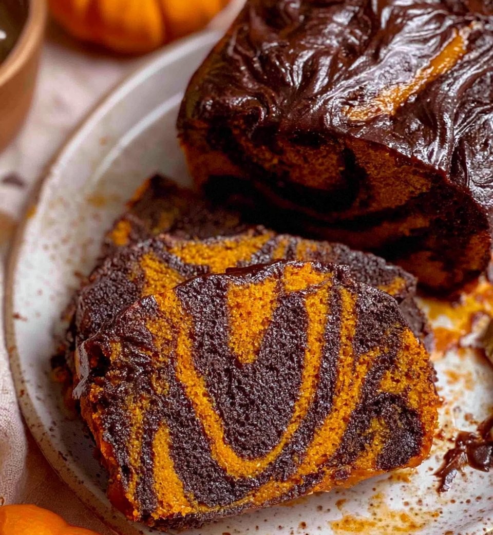 Pumpkin Marble Cake