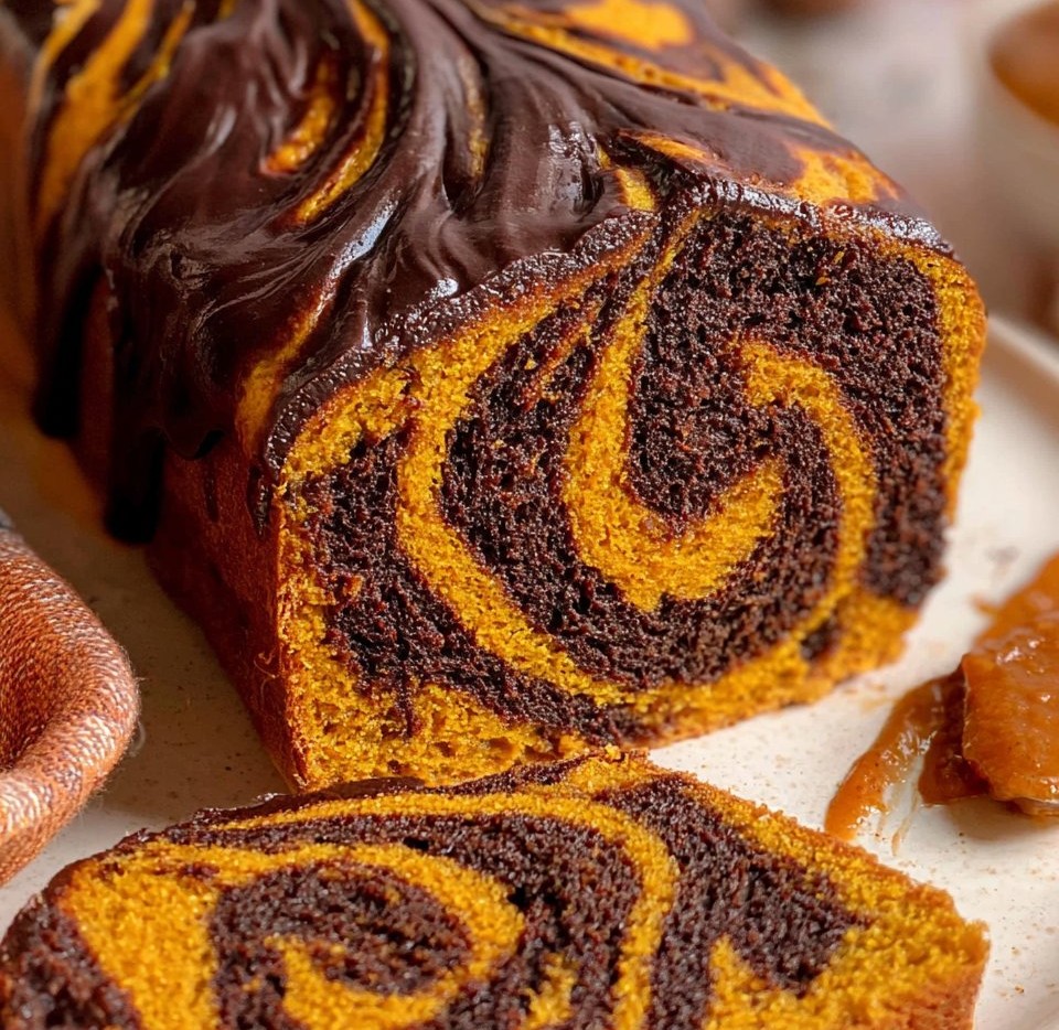 Pumpkin Marble Cake