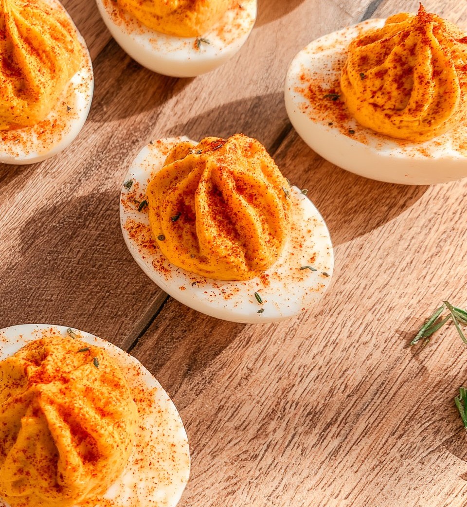 Pumpkin Deviled Eggs