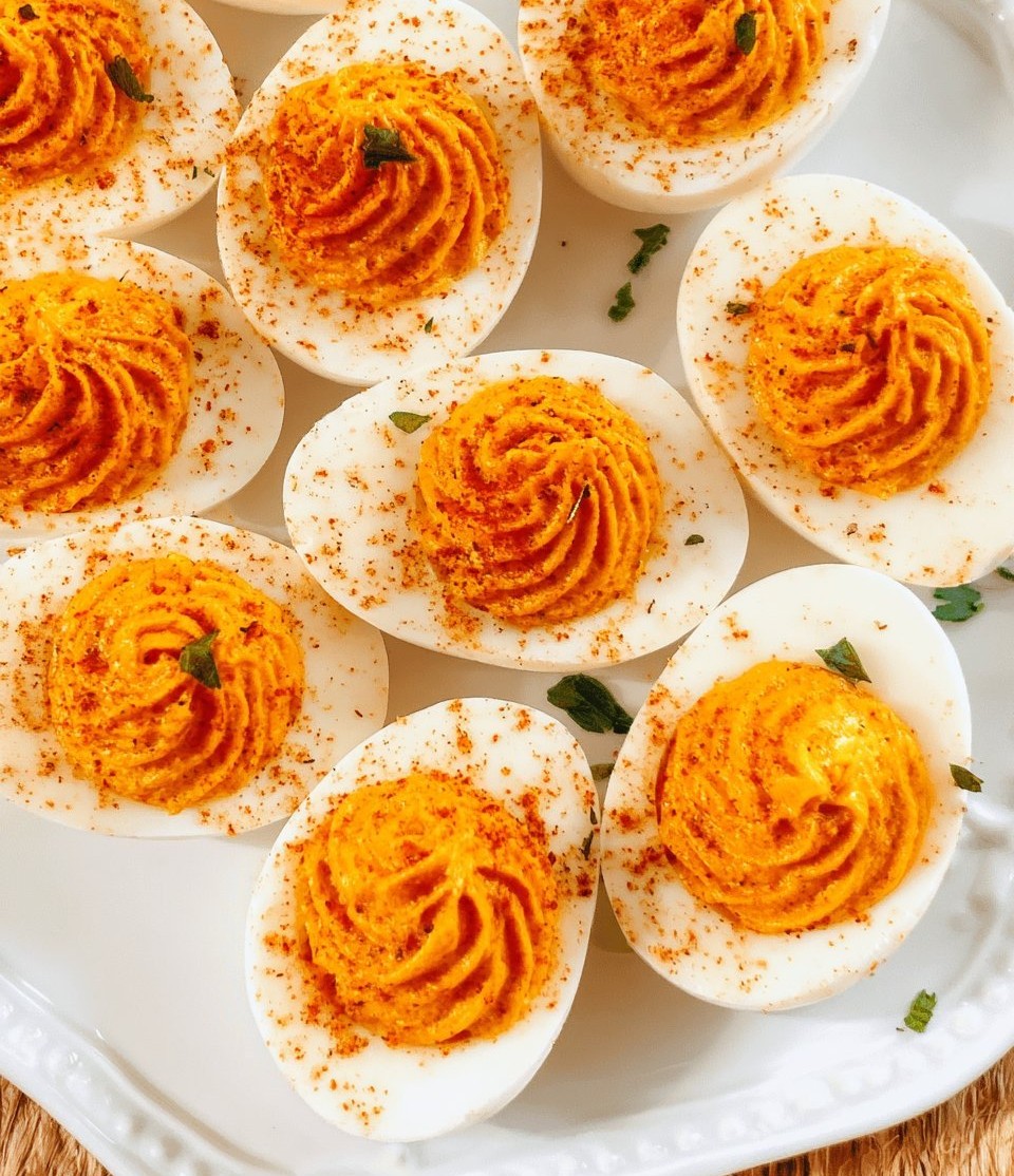 Pumpkin Deviled Eggs