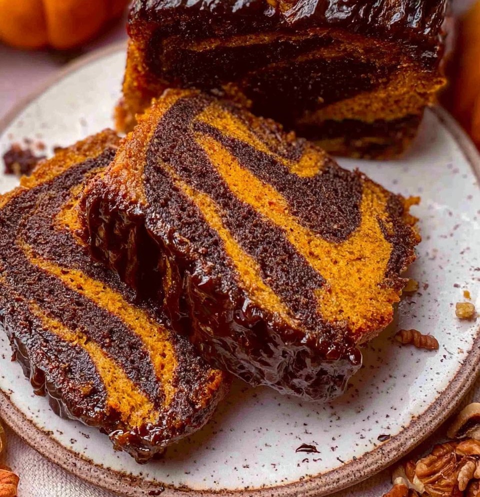 Pumpkin Marble Cake