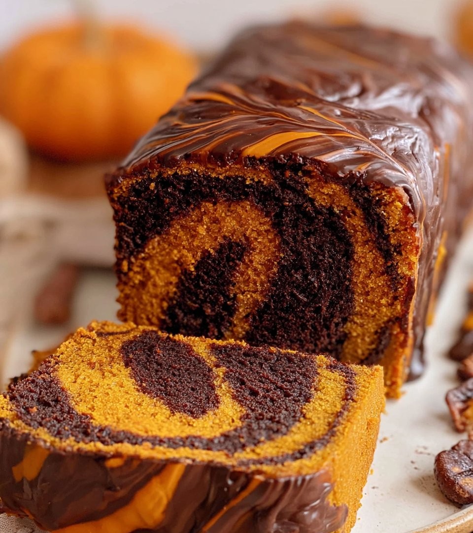 Pumpkin Marble Cake