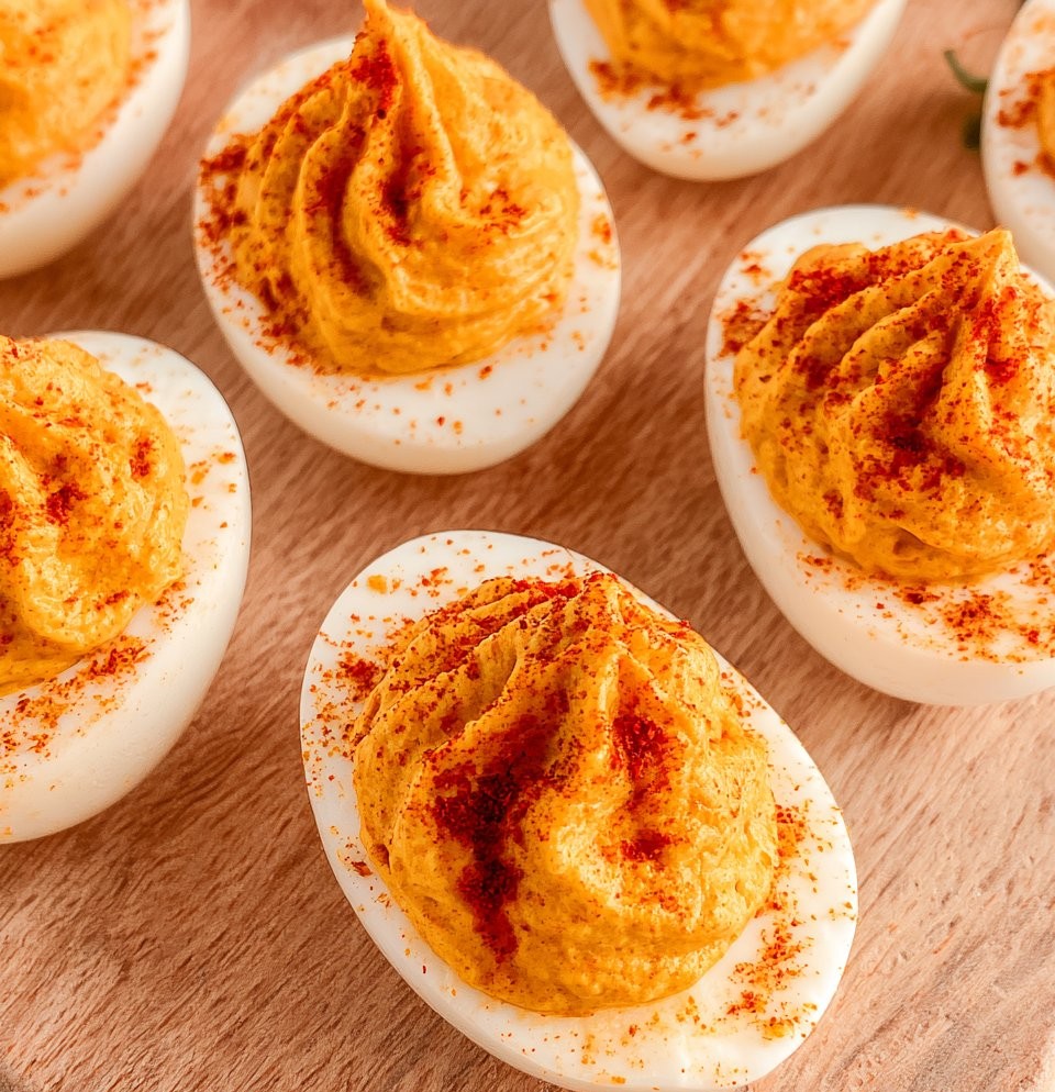 Pumpkin Deviled Eggs