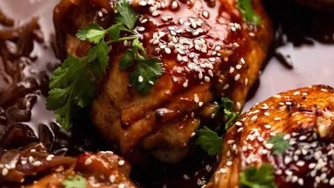 Sticky Honey Soy Chicken - baked