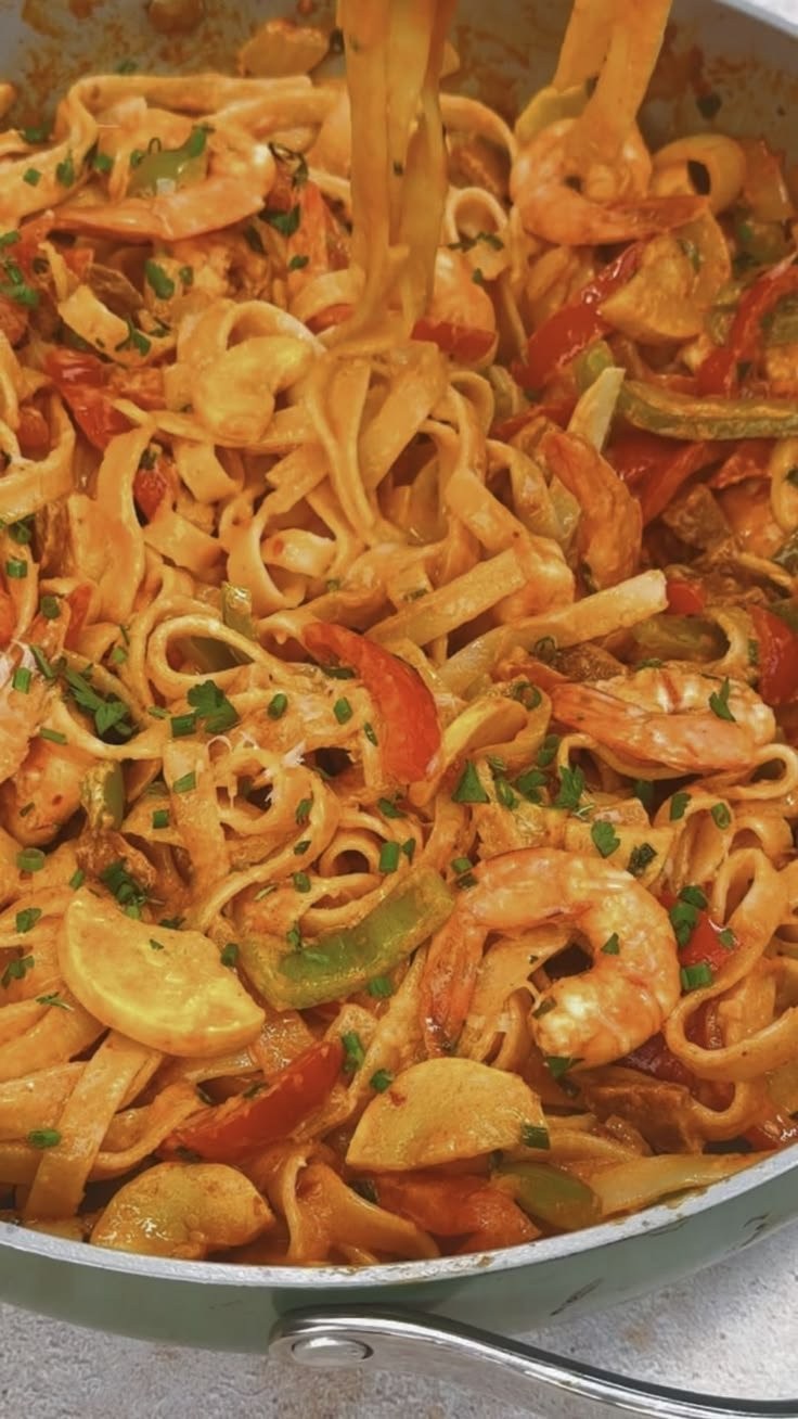 Cowboy Shrimp Pasta