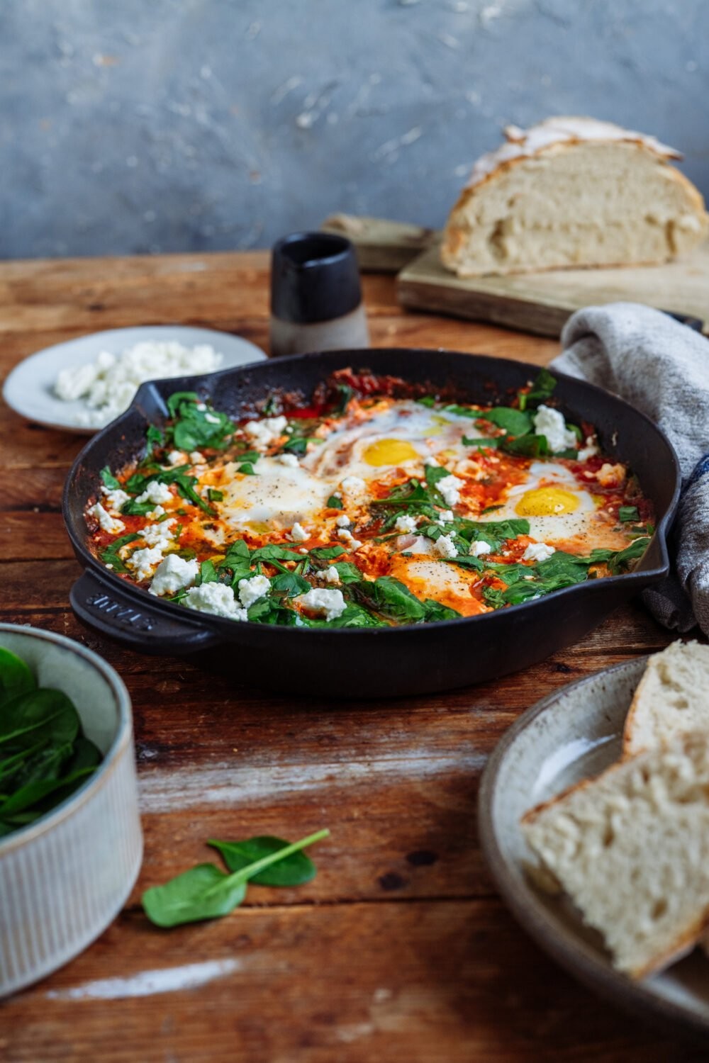 Shakshuka with Spinach and Feta