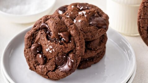 Salted Double Chocolate Chip Cookies