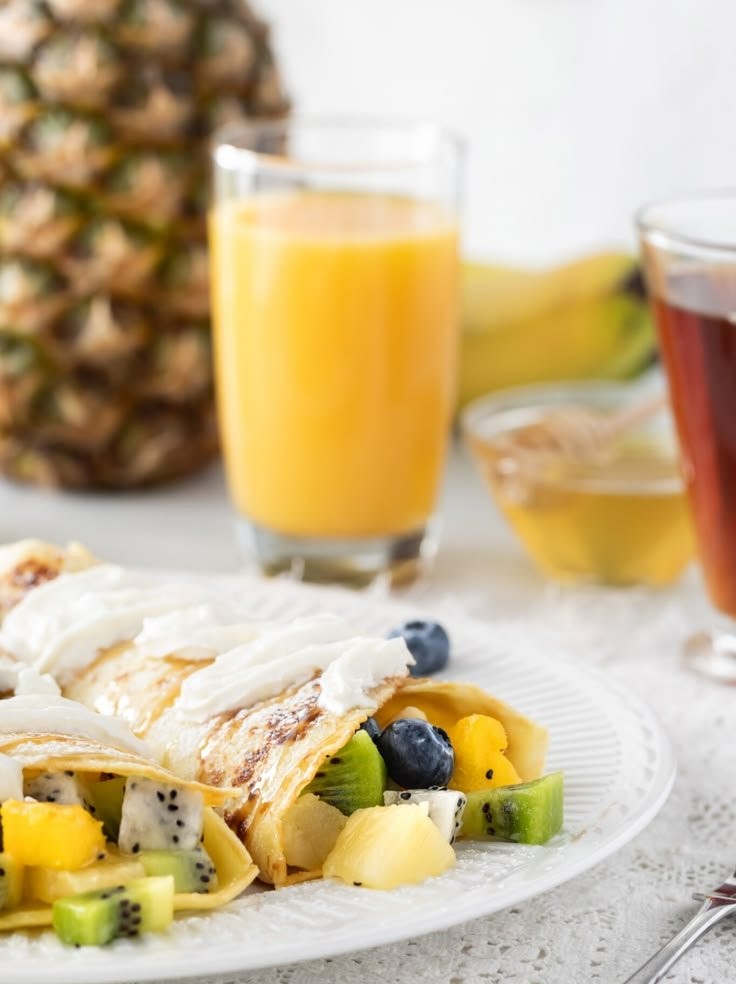 Tropical Fruit Crepes