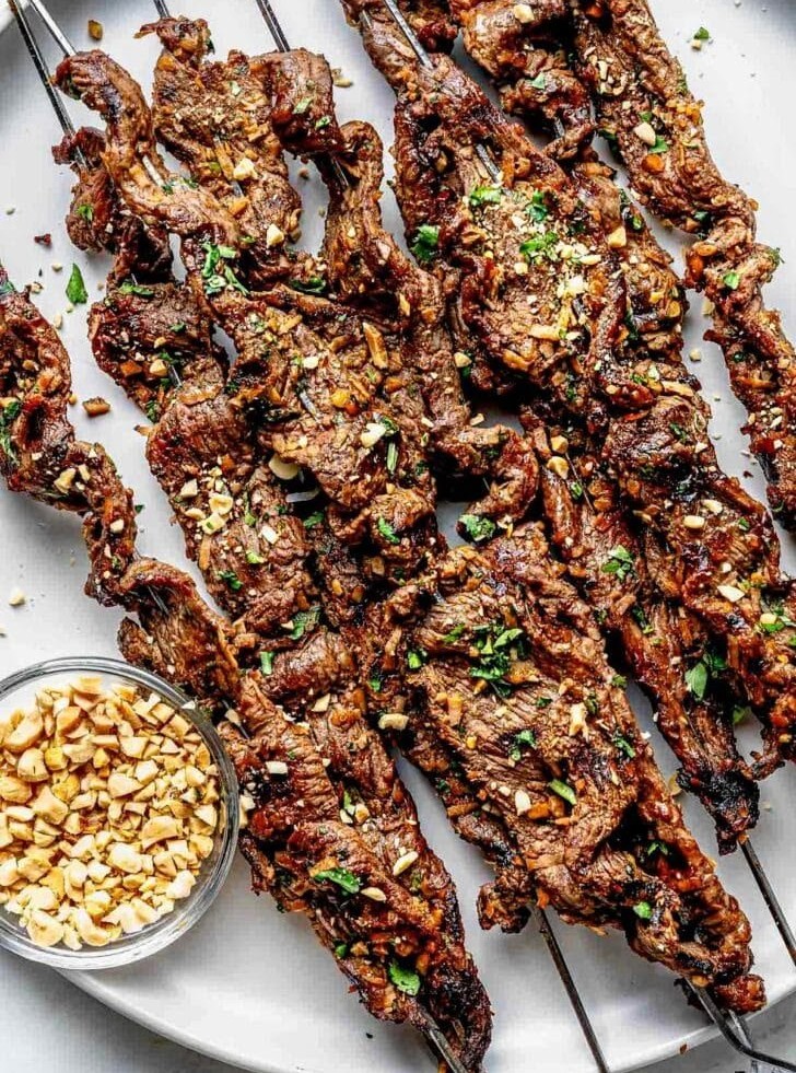 Thai Coconut Beef Skewers