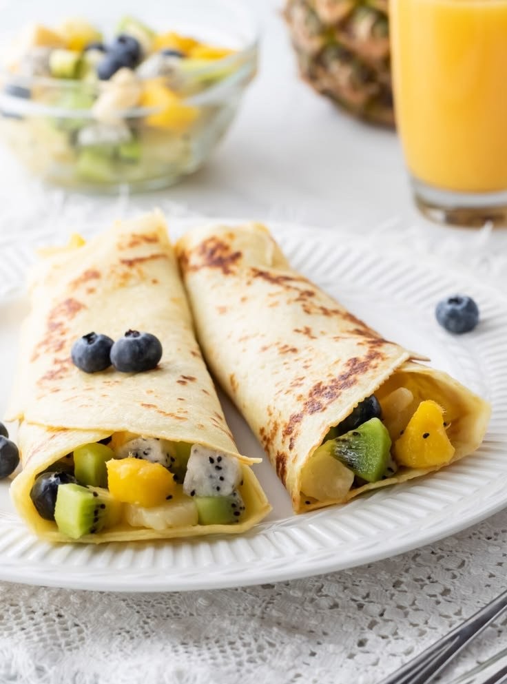 Tropical Fruit Crepes