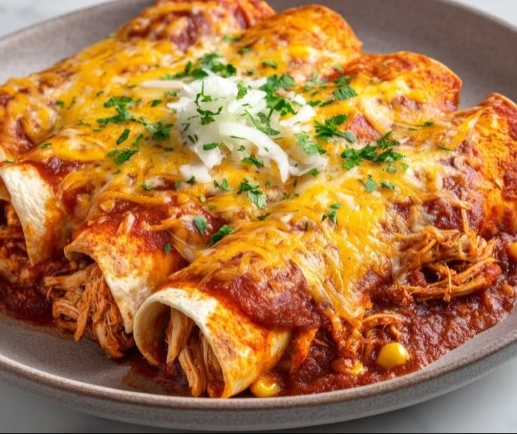Crockpot Chicken Enchiladas