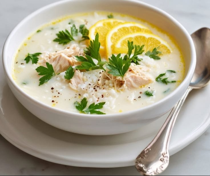 Avgolemono (Greek Lemon Chicken Soup)