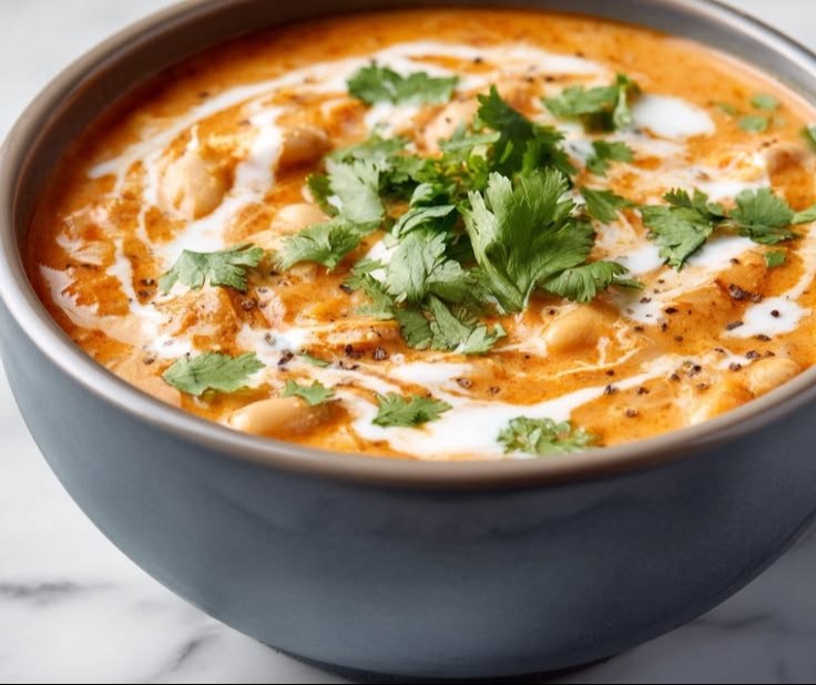 Creamy White Bean Enchilada Soup