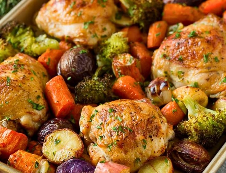 Sheet Pan Chicken and Root Vegetables