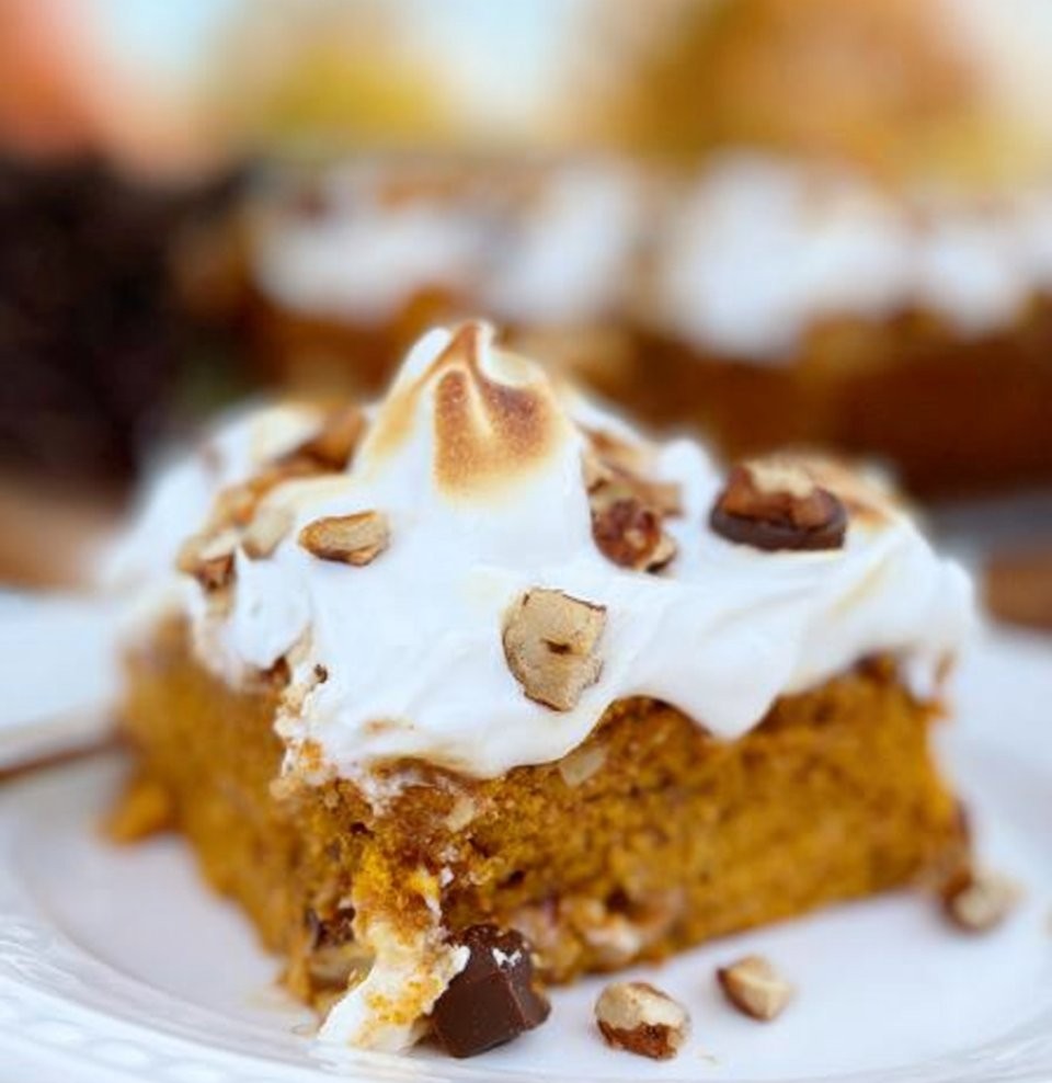 Pumpkin Poke Cake