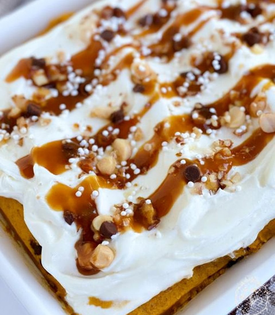 Pumpkin Poke Cake