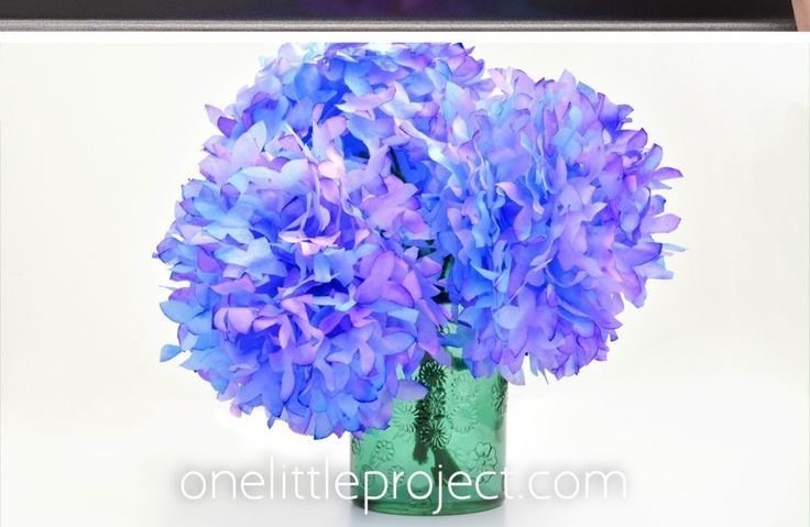 Coffee Filter Hydrangeas | DIY Coffee Filter Flowers